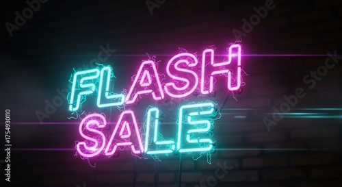 Eye-catching Flash Sale promo design. Use for retail, e-commerce deals, online promotion, limited time offers, special discounts, advertising, marketing campaigns.