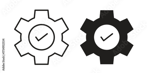 Execution icon pictogram template, Simple outline and filled style.
