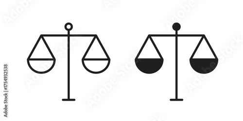 Ethics icon pictogram template, Simple outline and filled style.