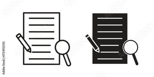 Define icon pictogram template, Simple outline and filled style.