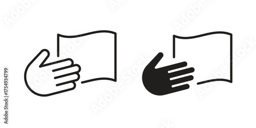 Clean icon pictogram template, Simple outline and filled style.