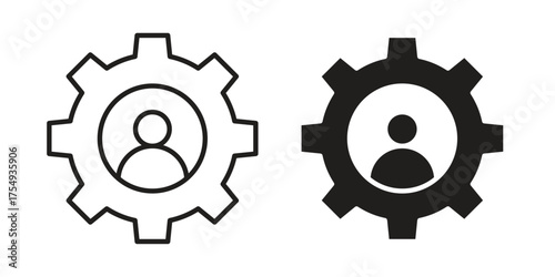 Business development icon pictogram template, Simple outline and filled style.
