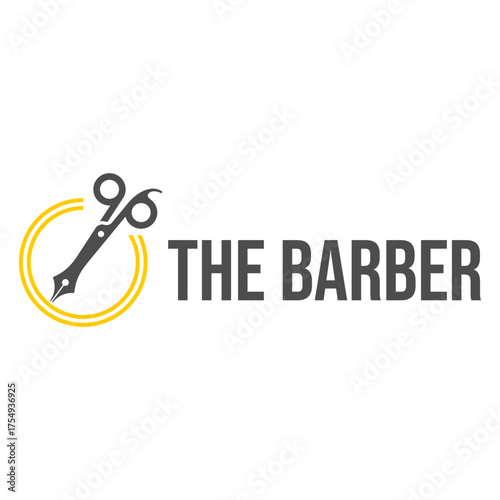 the barber isolated on white background