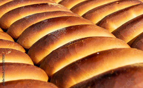 Fresh bakery bread in natural light