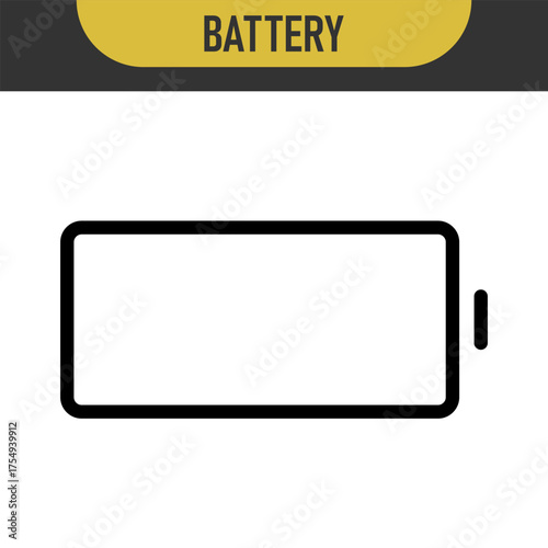 battery icon set with charge levels from full and low - charging symbol - representing power, energy storage, and readiness for use in electronic devices