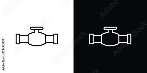Valve icon concept. Thin line symbol pack.