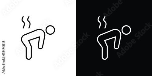 Tired icon concept. Thin line symbol pack.