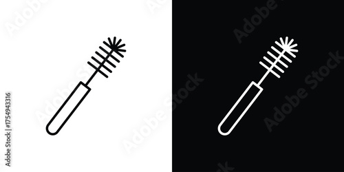 Toilet brush icon concept. Thin line symbol pack.