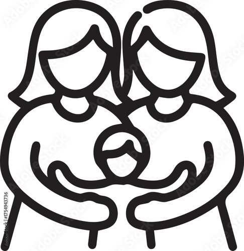 Loving couple embraces their precious newborn, symbolizing family, unity, and the beautiful journey of parenthood with warmth and care.