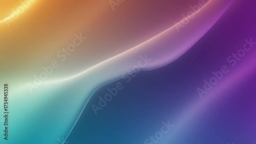 Smooth Gradient Swirls Abstract Background Soft Light Waves Flowing Motion Aurora Colors Teal