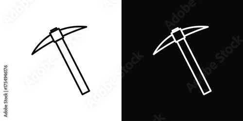 Pick axe icon concept. Thin line symbol pack.