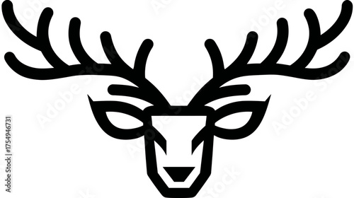 Stylized deer head illustration