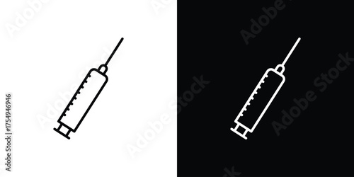 Needle icon concept. Thin line symbol pack.