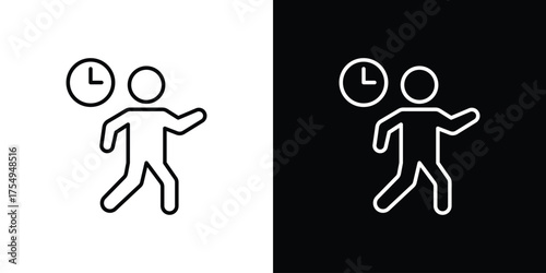 Late icon concept. Thin line symbol pack.