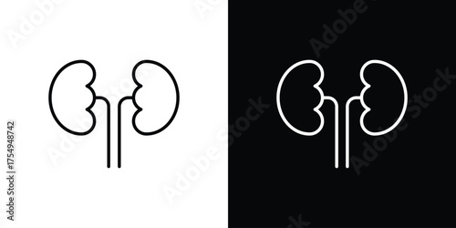 Kidney icon concept. Thin line symbol pack.