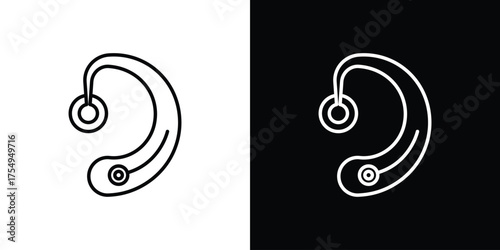 Hearing aid icon concept. Thin line symbol pack.