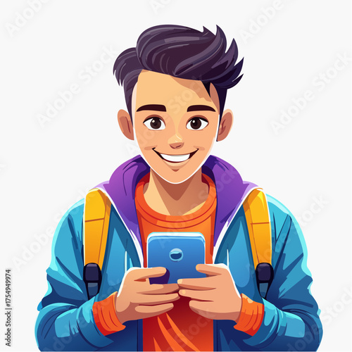 Teenager mit Smartphone