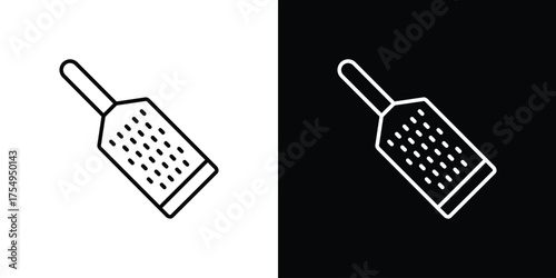 Grater icon concept. Thin line symbol pack.