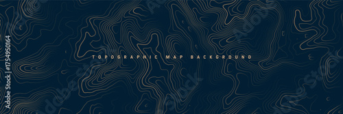 Colorful topographic map sets with contour lines. Geographic terrain grid, relief height elevation. Ground path pattern. Travel and navigation, cartography design element. Vector illustration.