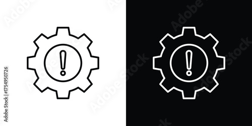 Failure icon concept. Thin line symbol pack.