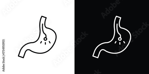 Endoscopy icon concept. Thin line symbol pack.