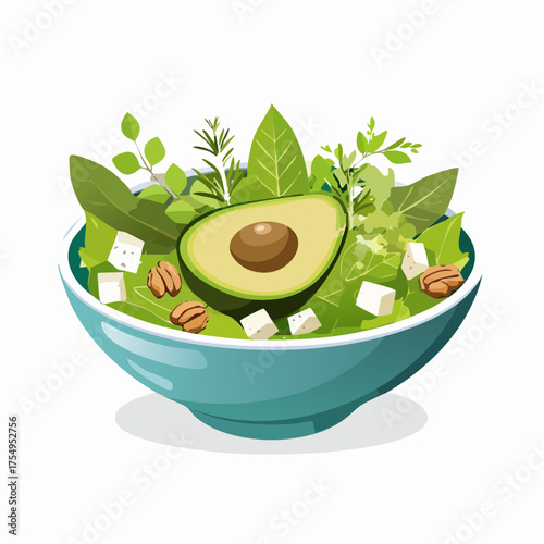 Wildkräuter-Avocado-Bowl