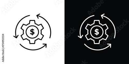 Business model icon concept. Thin line symbol pack.