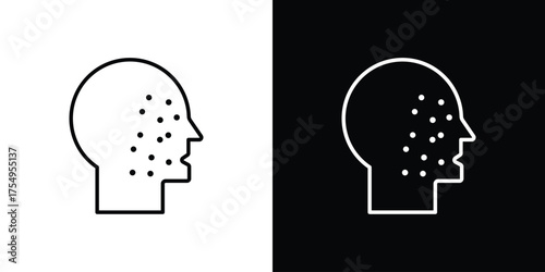 Acne icon concept. Thin line symbol pack.