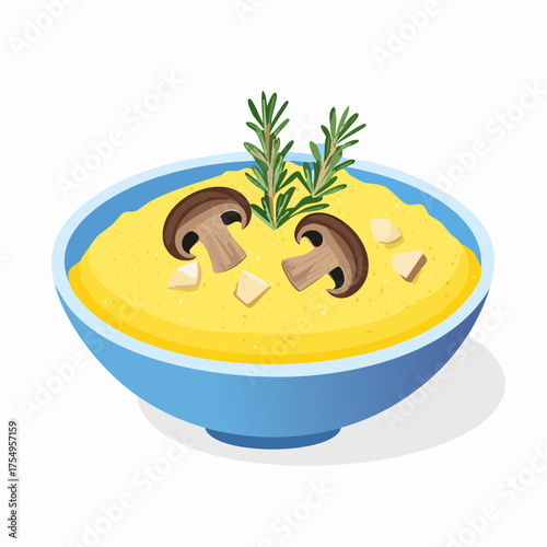 Polenta-Bowl mit Steinpilzen