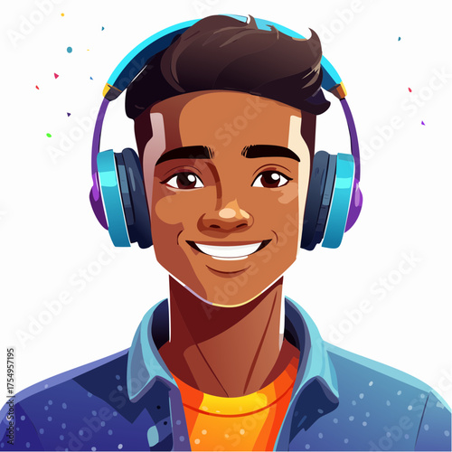 Teenager mit Kopfhörern