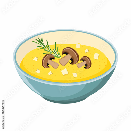 Polenta-Bowl mit Steinpilzen