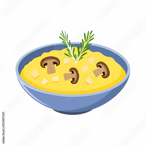 Polenta-Bowl mit Steinpilzen