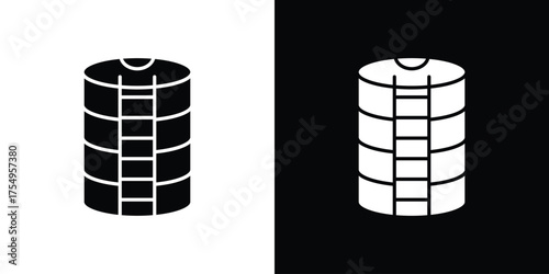 Water tank icon vector graphics, a flat solid icons