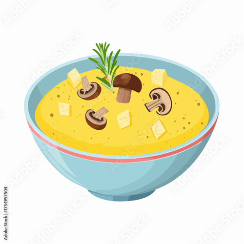 Polenta-Bowl mit Steinpilzen