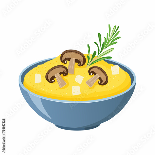 Polenta-Bowl mit Steinpilzen