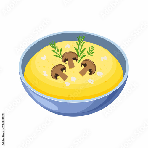 Polenta-Bowl mit Steinpilzen