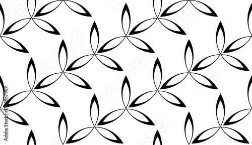 Seamless black and white geometric pattern. Vector Illustration.