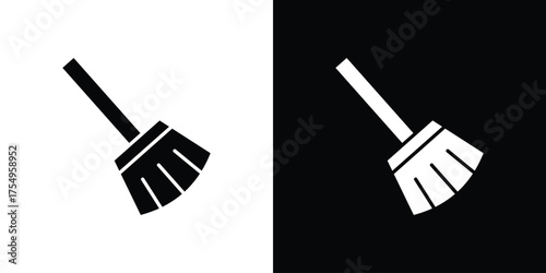 Sweeping icon vector graphics, a flat solid icons