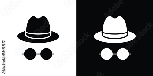 Spy icon vector graphics, a flat solid icons