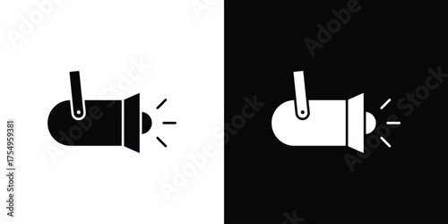 Spotlight icon vector graphics, a flat solid icons