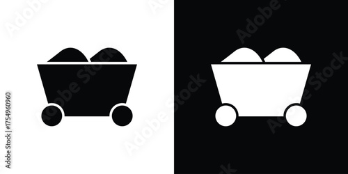 Raw material icon vector graphics, a flat solid icons