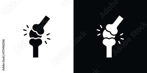 Osteoporosis icon vector graphics, a flat solid icons