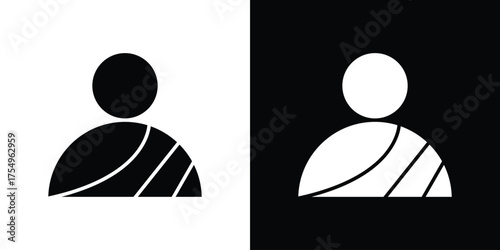 Monk icon vector graphics, a flat solid icons