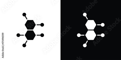 Hormones icon vector graphics, a flat solid icons