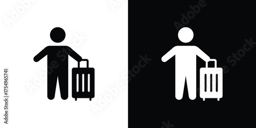 Guest icon vector graphics, a flat solid icons
