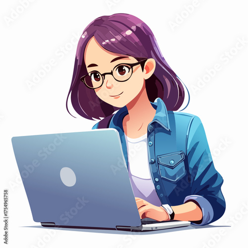 Teenager am Laptop