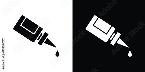 eye drop icon vector graphics, a flat solid icons