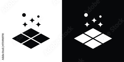 Clean floor surface icon vector graphics, a flat solid icons