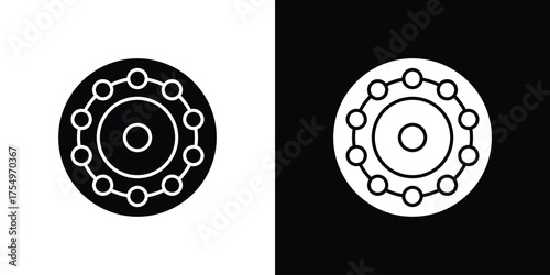 Car bearing icon vector graphics, a flat solid icons