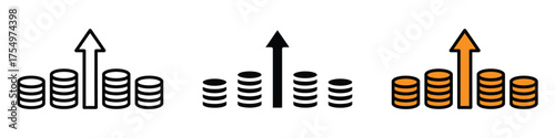 High revenue icon vector. business prosperity and investment returns symbol. vector illustration.